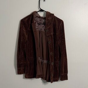 Liz Claiborne Chocolate Brown Teddy Jacket